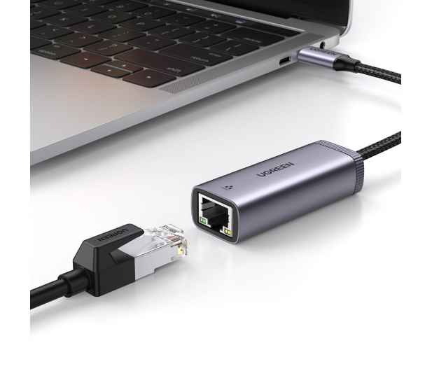 UGREEN CM483 Adapter sieciowy USB-C do RJ45 szary - 1488922 - zdjęcie 2